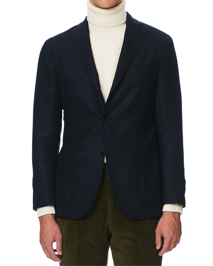 Mies | Pikkutakit | Boglioli | K Jacket Wool Hopsack Blazer Navy
