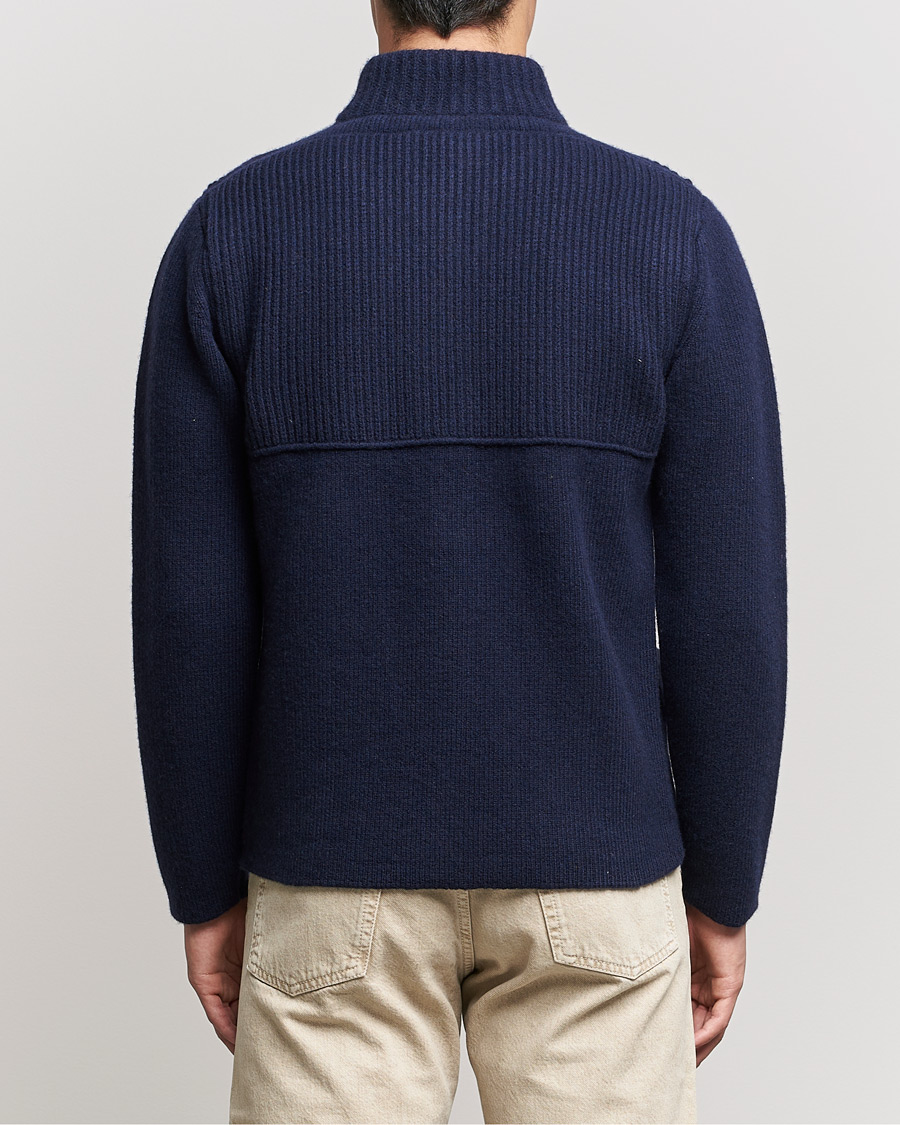 Mies | Puserot | Inis Meáin | Heavy Wool Cardigan Navy