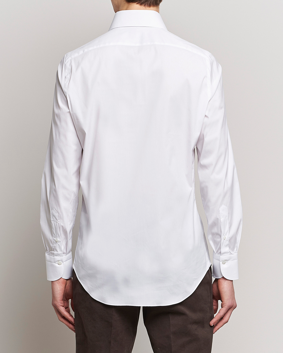 Mies | Kauluspaidat | Finamore Napoli | Milano Slim Fit Stretch Shirt White