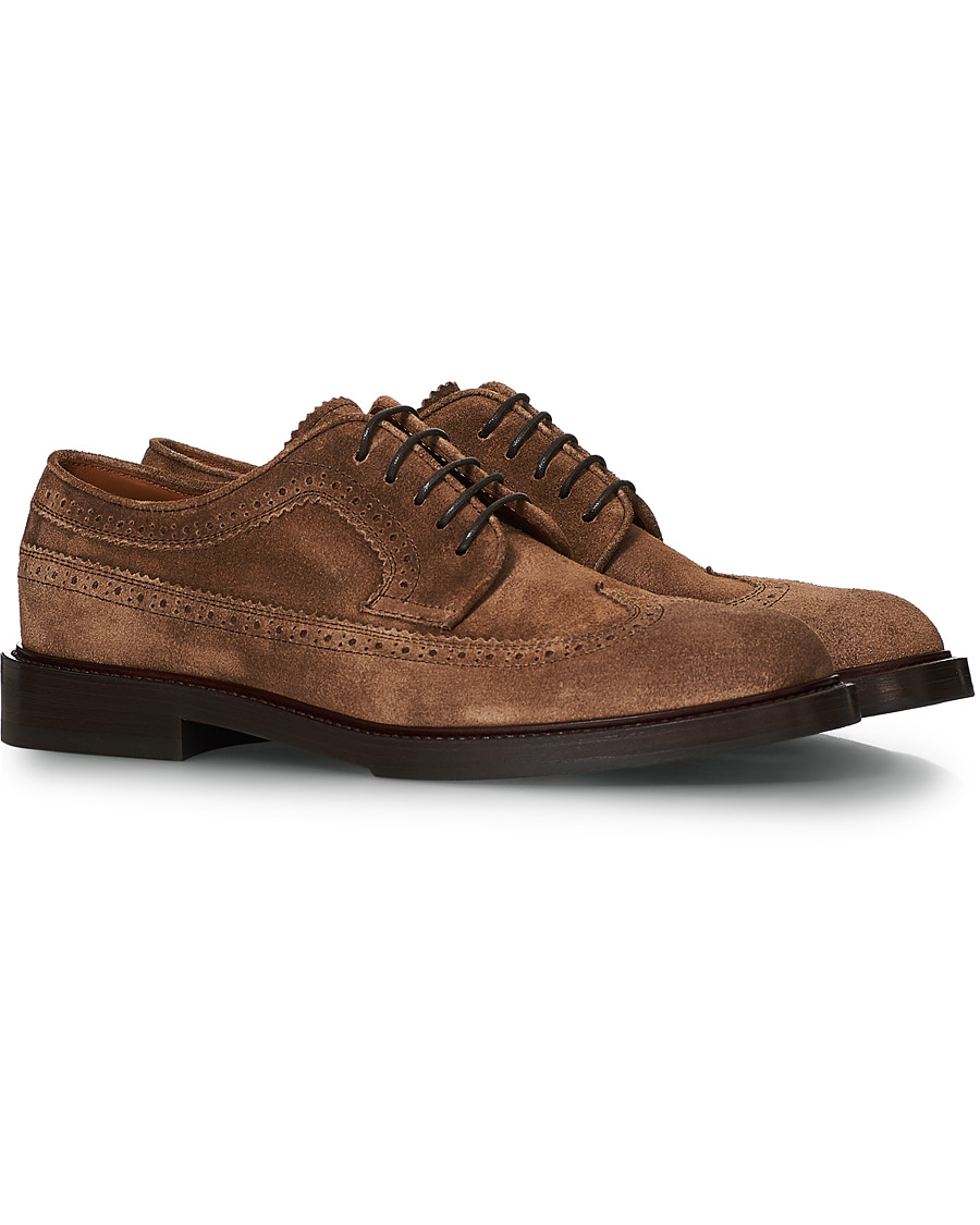 Mies | Brunello Cucinelli Longwing Brogue Brown Suede | Brunello Cucinelli | Longwing Brogue Brown Suede