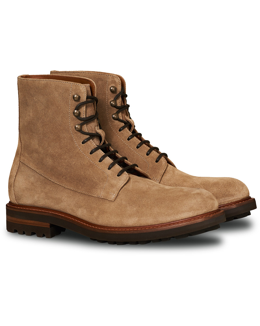 Mies | Brunello Cucinelli Plain Toe Leather Boot Sand Suede | Brunello Cucinelli | Plain Toe Leather Boot Sand Suede