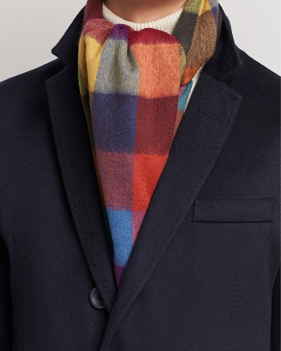 Mies | Amanda Christensen Wool Block Check Scarf Multi | Amanda Christensen | Wool Block Check Scarf Multi