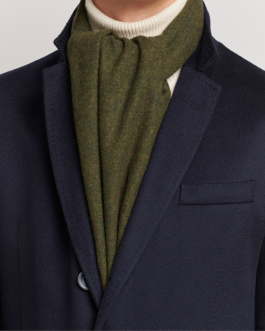 Mies | Amanda Christensen Merino Wool Scarf Green Melange | Amanda Christensen | Merino Wool Scarf Green Melange