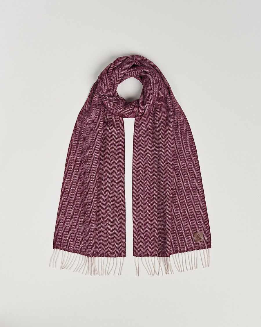 Mies | Kaulaliinat | Amanda Christensen | Merino Wool Herringbone Scarf Wine