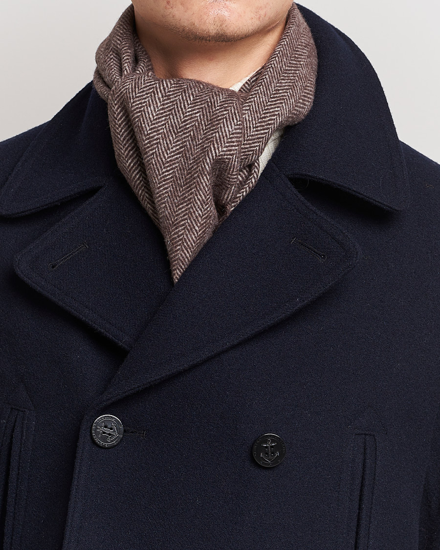 Mies | Amanda Christensen Merino Wool Herringbone Brown | Amanda Christensen | Merino Wool Herringbone Brown