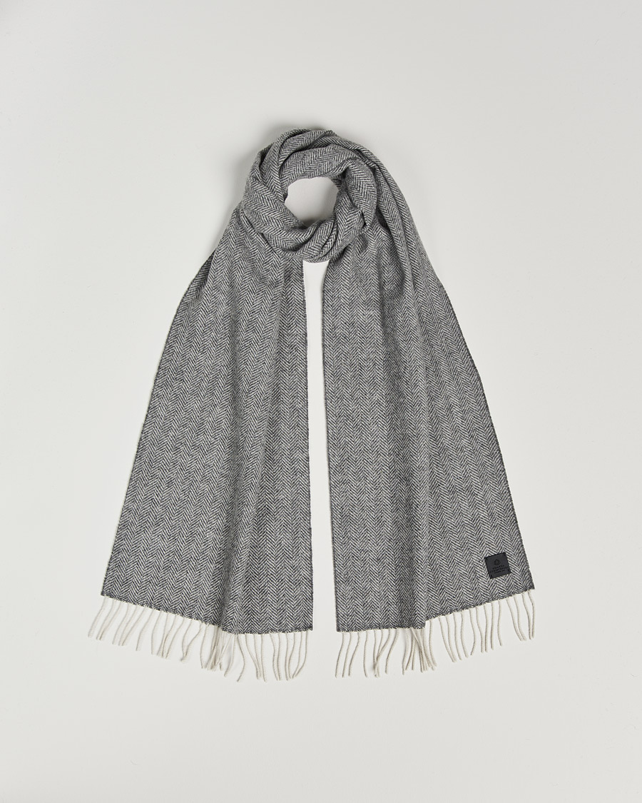 Mies |  | Amanda Christensen | Merino Wool Herringbone Light Grey Melange