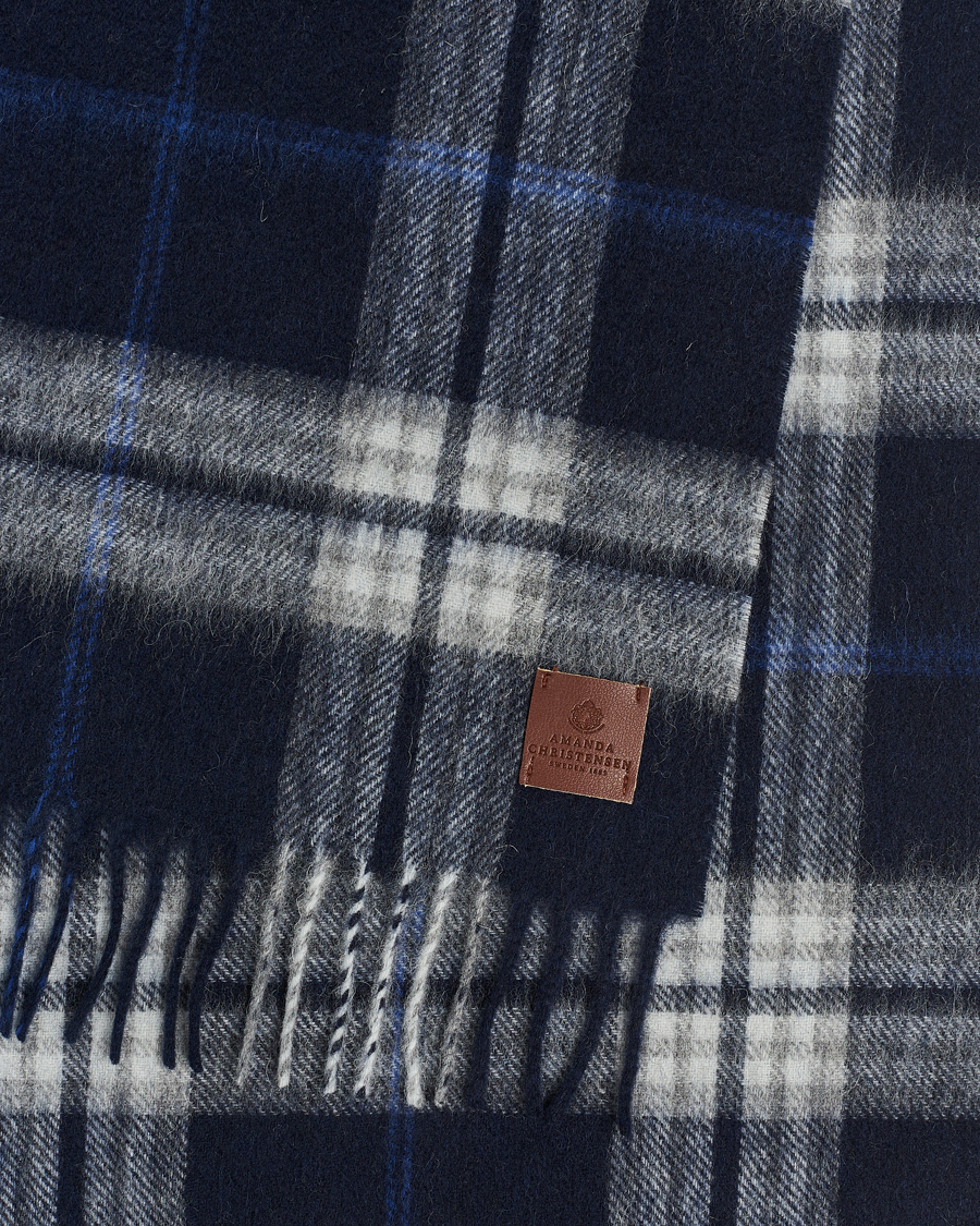 Mies | Amanda ChristensenWool Check ScarfNavy | Amanda Christensen | Amanda ChristensenWool Check ScarfNavy