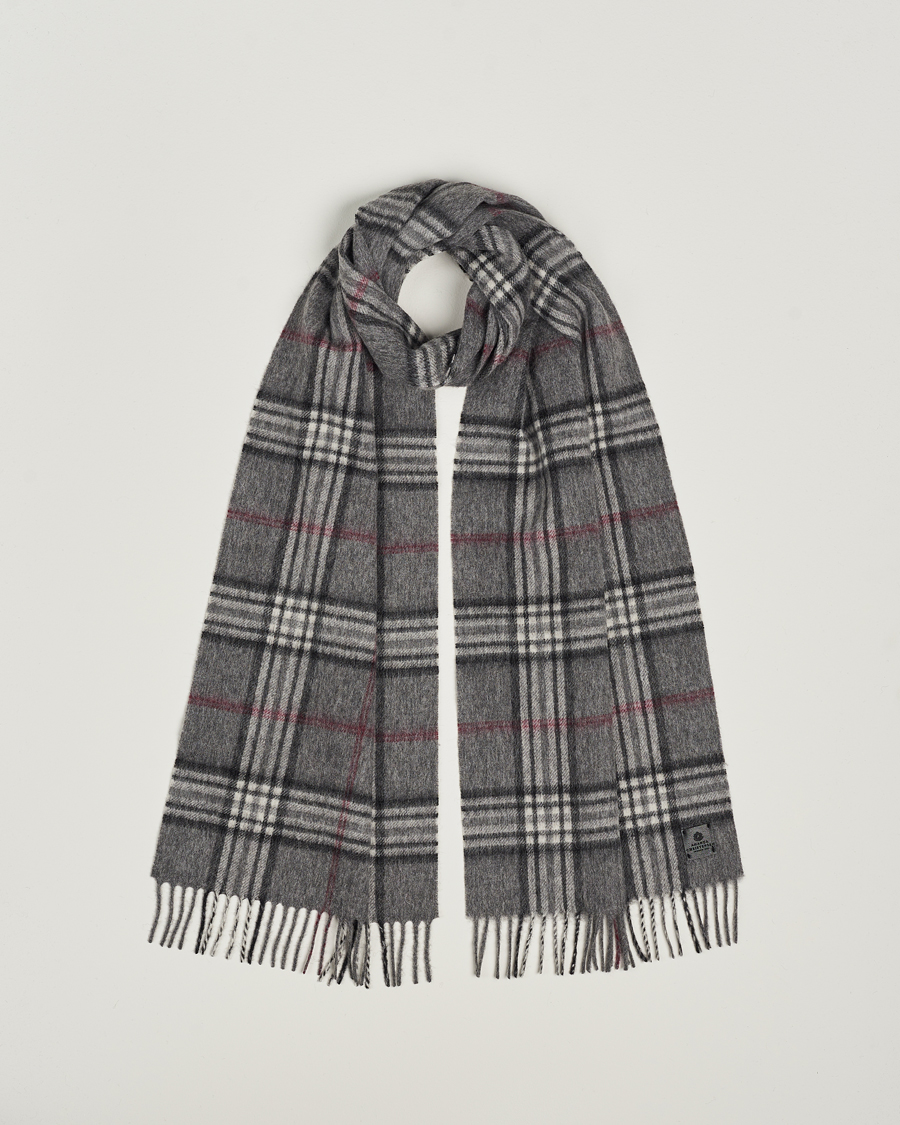 Mies | Amanda Christensen Wool Check Scarf Grey | Amanda Christensen | Wool Check Scarf Grey