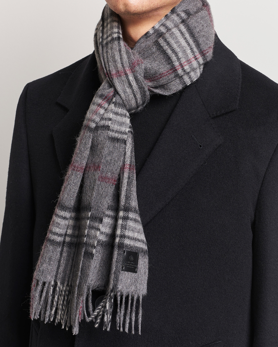 Mies | Amanda Christensen Wool Check Scarf Grey | Amanda Christensen | Wool Check Scarf Grey
