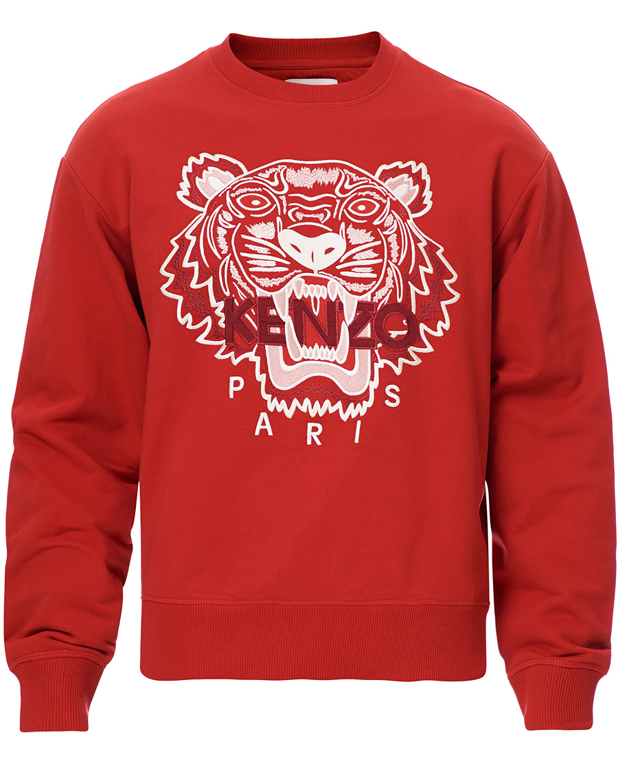 Mies | Puserot | KENZO | Icon Tiger Crew Neck Sweatshirt Red