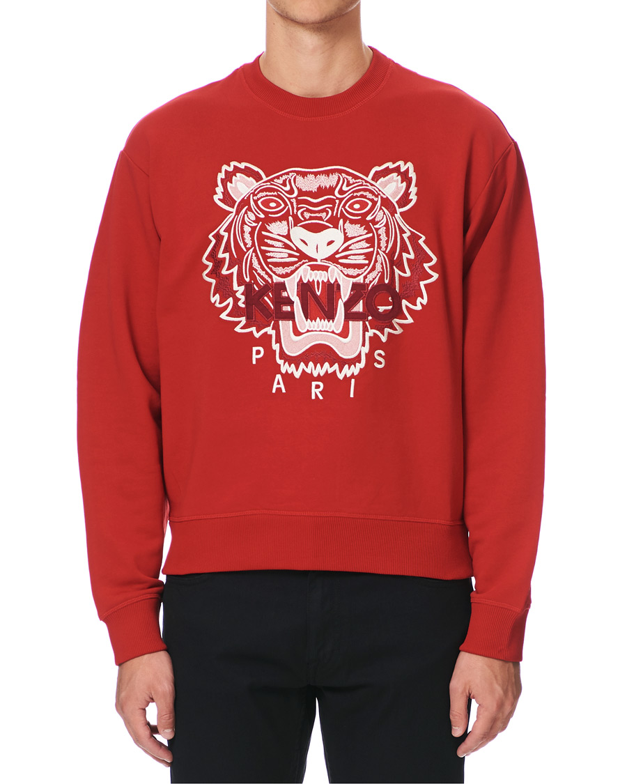 Mies | Puserot | KENZO | Icon Tiger Crew Neck Sweatshirt Red