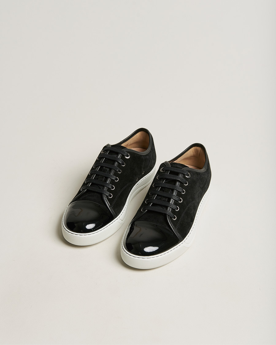 Mies |  | Lanvin | Patent Cap Toe Sneaker Black