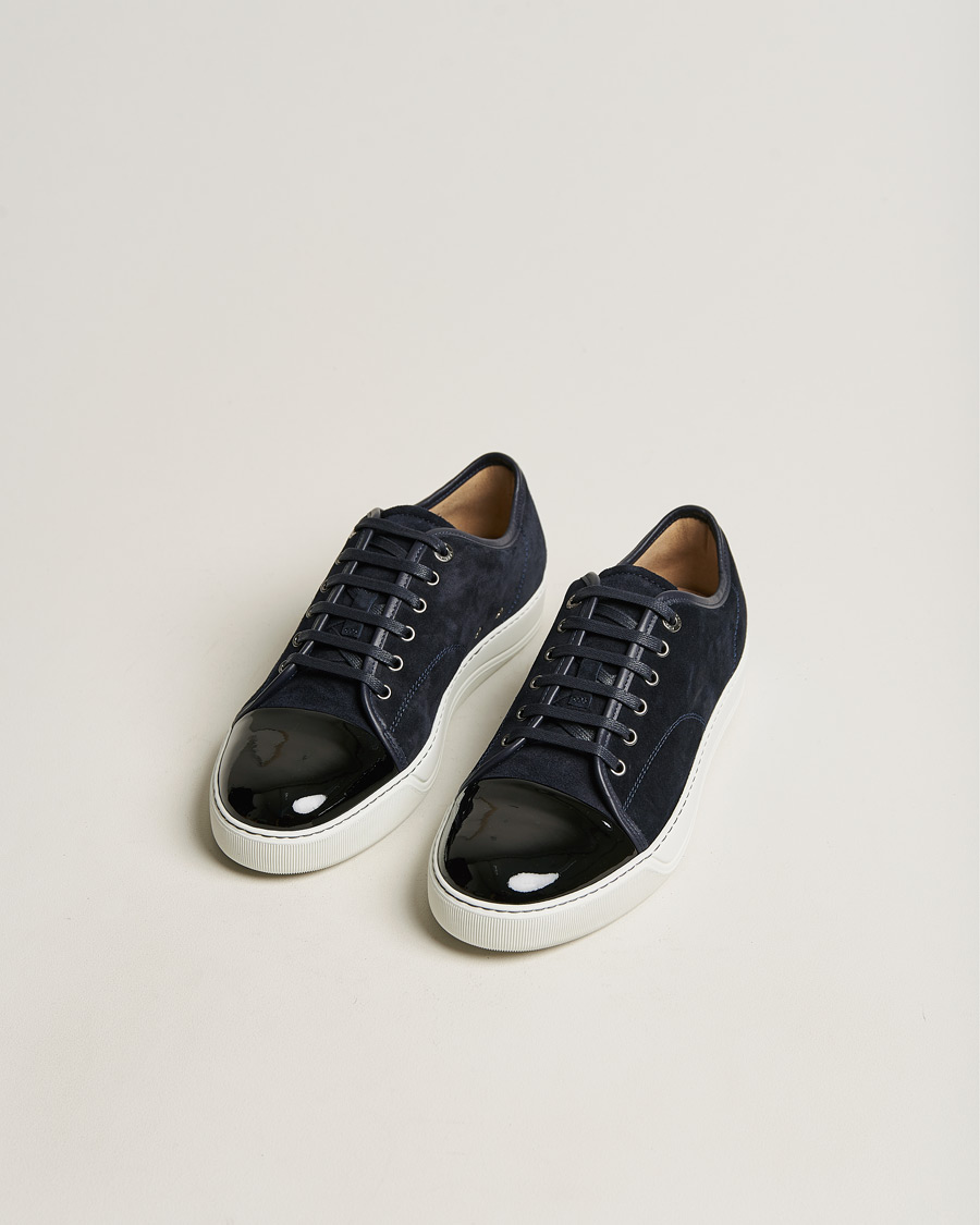 Mies |  | Lanvin | Patent Cap Toe Sneaker Navy