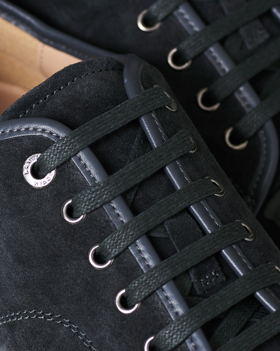 Mies | Lanvin Patent Captoe Sneaker Grey Suede | Lanvin | Patent Captoe Sneaker Grey Suede