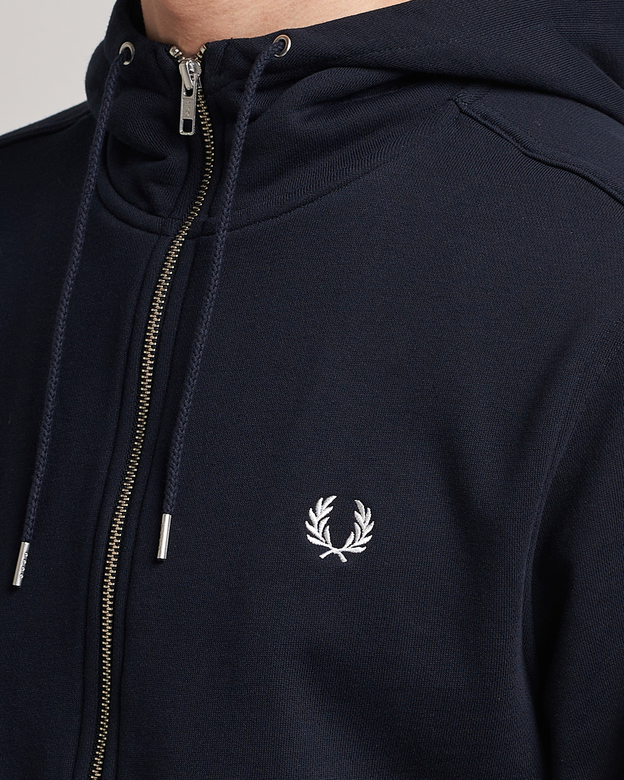 Mies | Puserot | Fred Perry | Full Zip Hooded Sweatshirt Navy