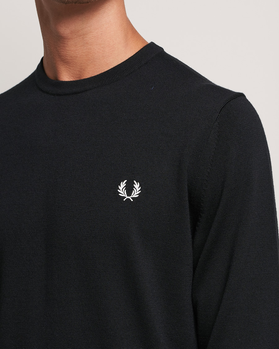 Mies | Puserot | Fred Perry | Classic Crew Neck Jumper Black