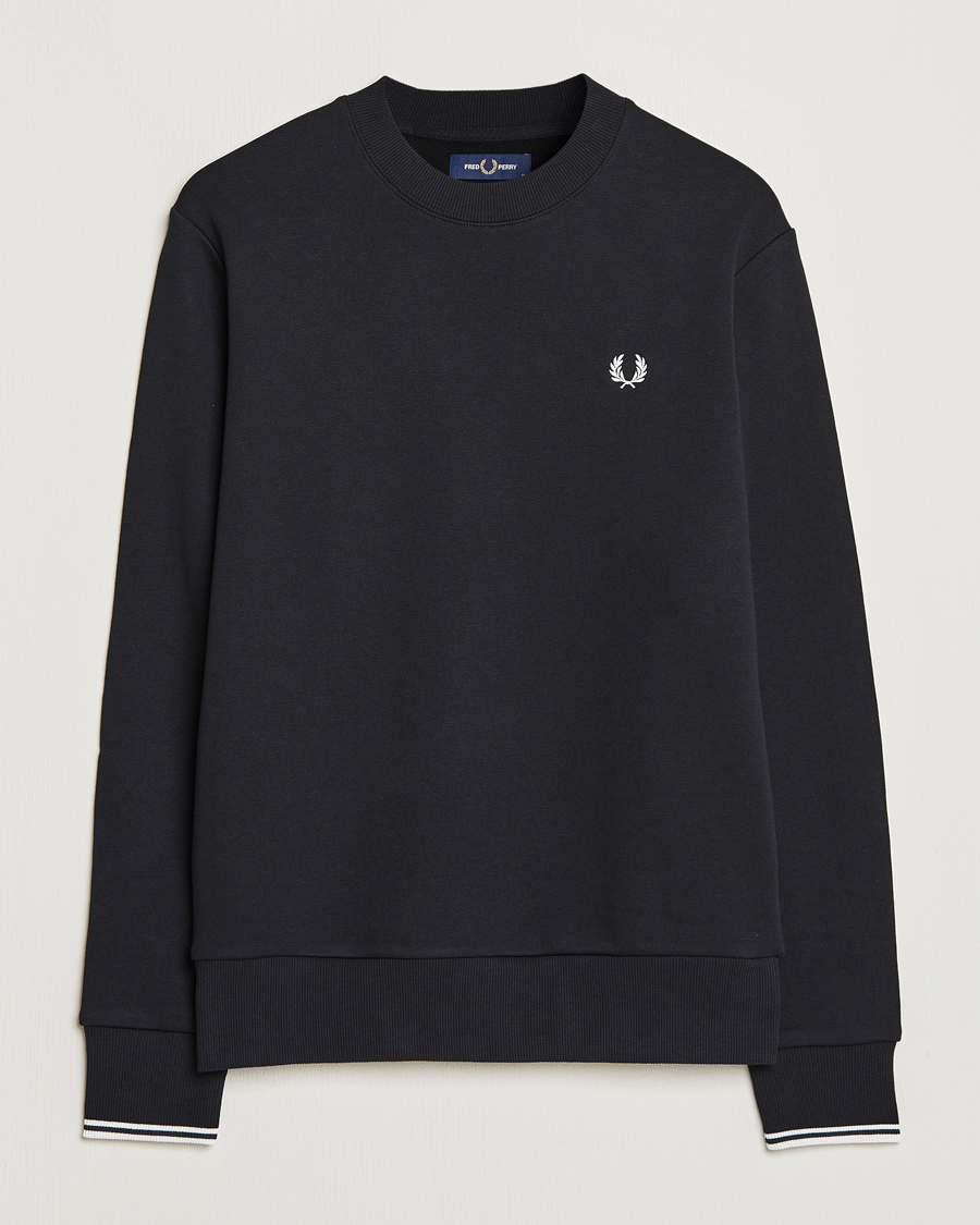 Mies | Puserot | Fred Perry | Crew Neck Sweatshirt Black