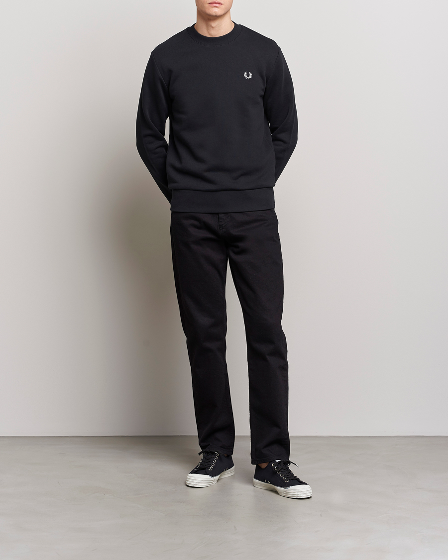 Mies | Puserot | Fred Perry | Crew Neck Sweatshirt Black