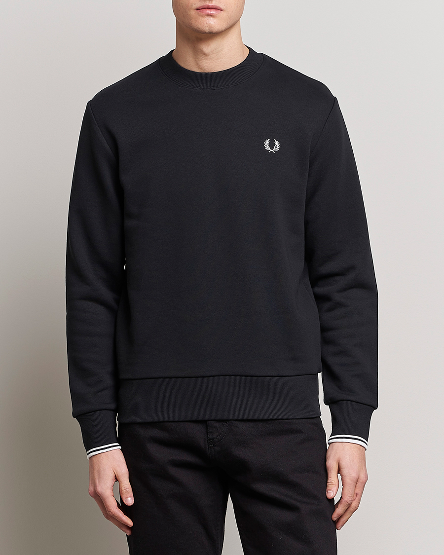 Mies | Puserot | Fred Perry | Crew Neck Sweatshirt Black