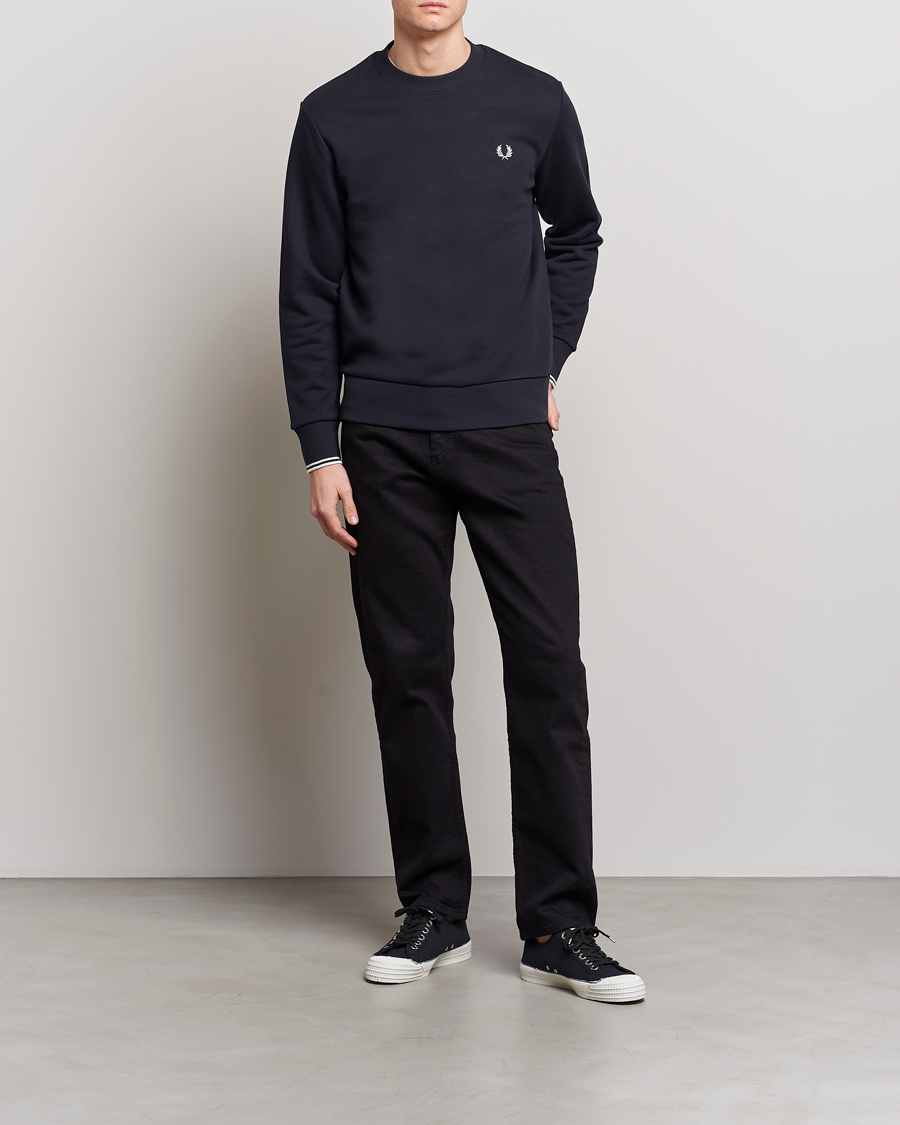 Mies | Puserot | Fred Perry | Crew Neck Sweatshirt Navy