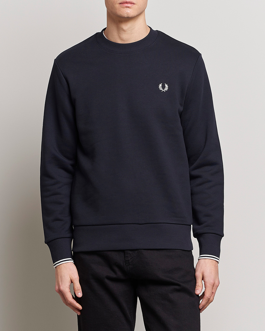 Mies | Puserot | Fred Perry | Crew Neck Sweatshirt Navy