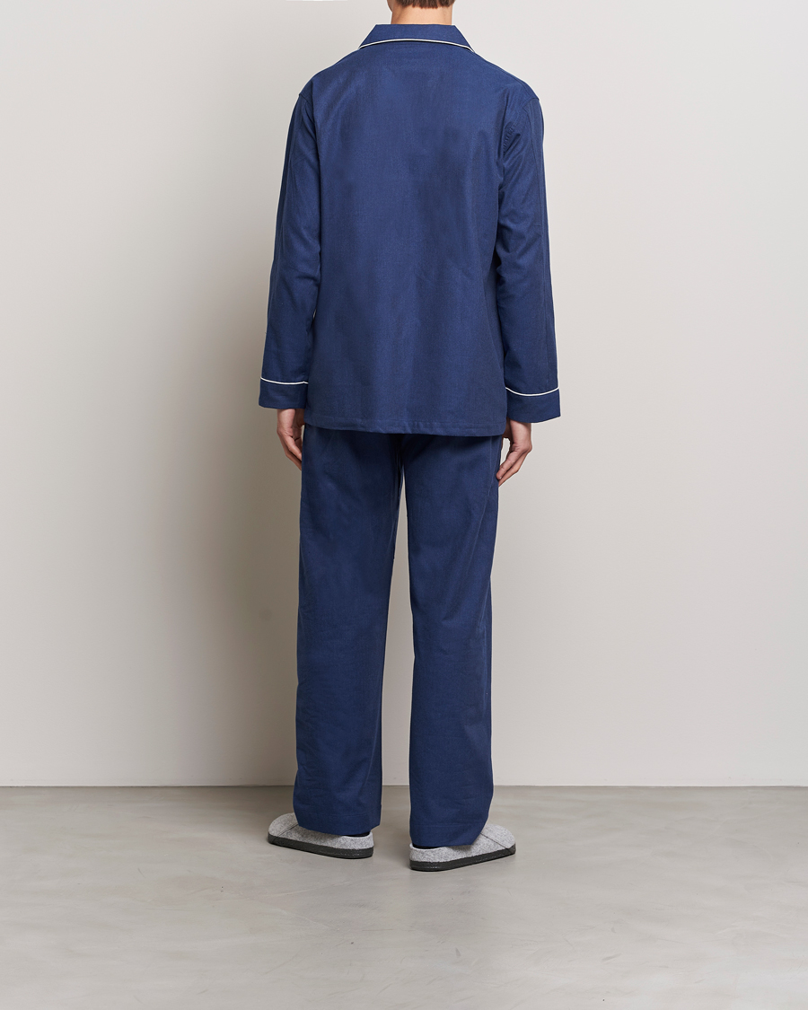 Mies | Yöpuvut ja kylpytakit | Derek Rose | Brushed Cotton Flanell Pyjama Set Navy