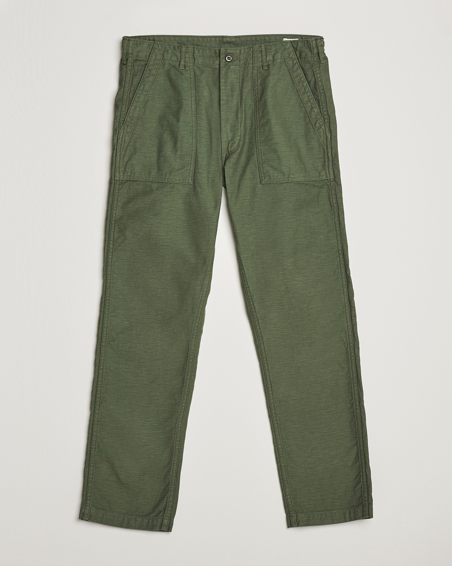 Miehet |  | orSlow | Slim Fit Original Sateen Fatigue Pants Army Green