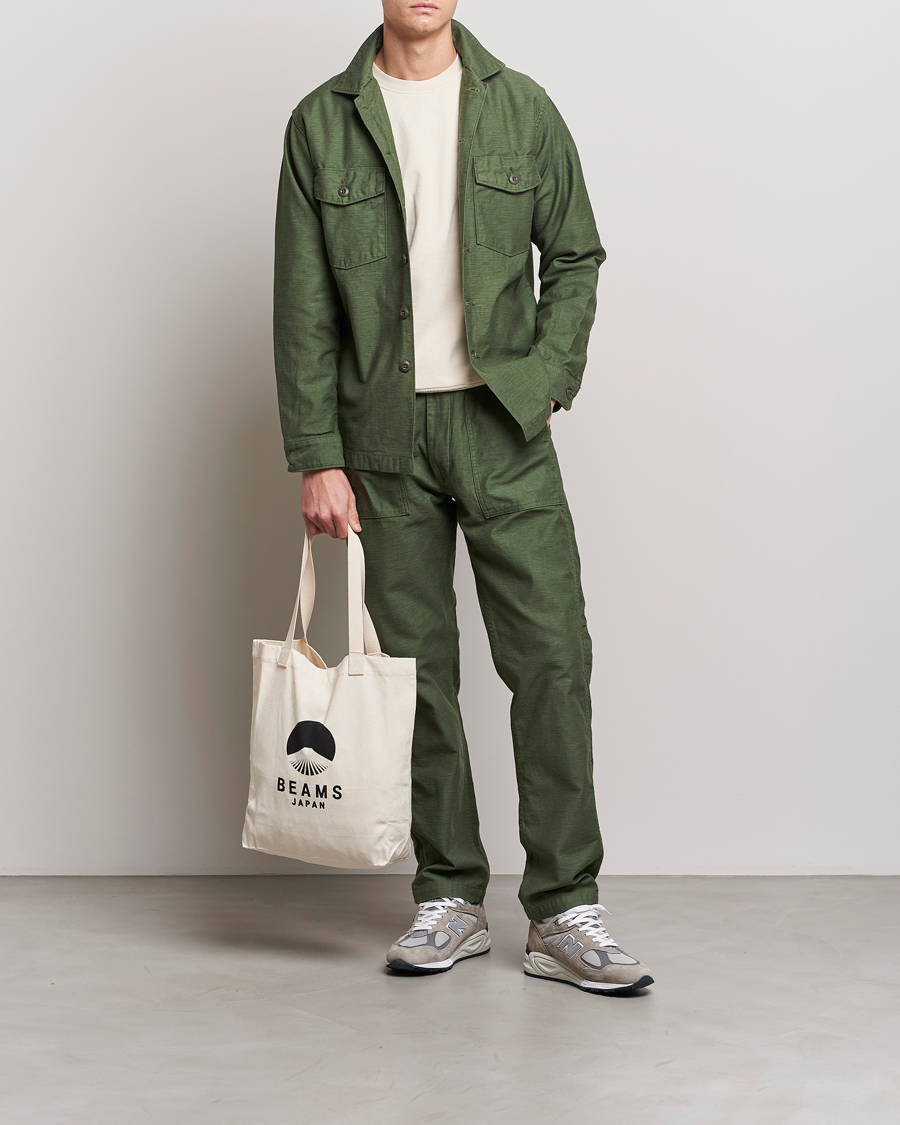 Mies | Housut | orSlow | Slim Fit Original Sateen Fatigue Pants Green
