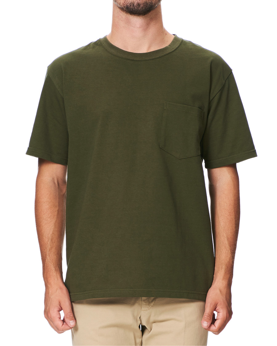 Mies | T-paidat | orSlow | Military Pocket Tee Dark Olive