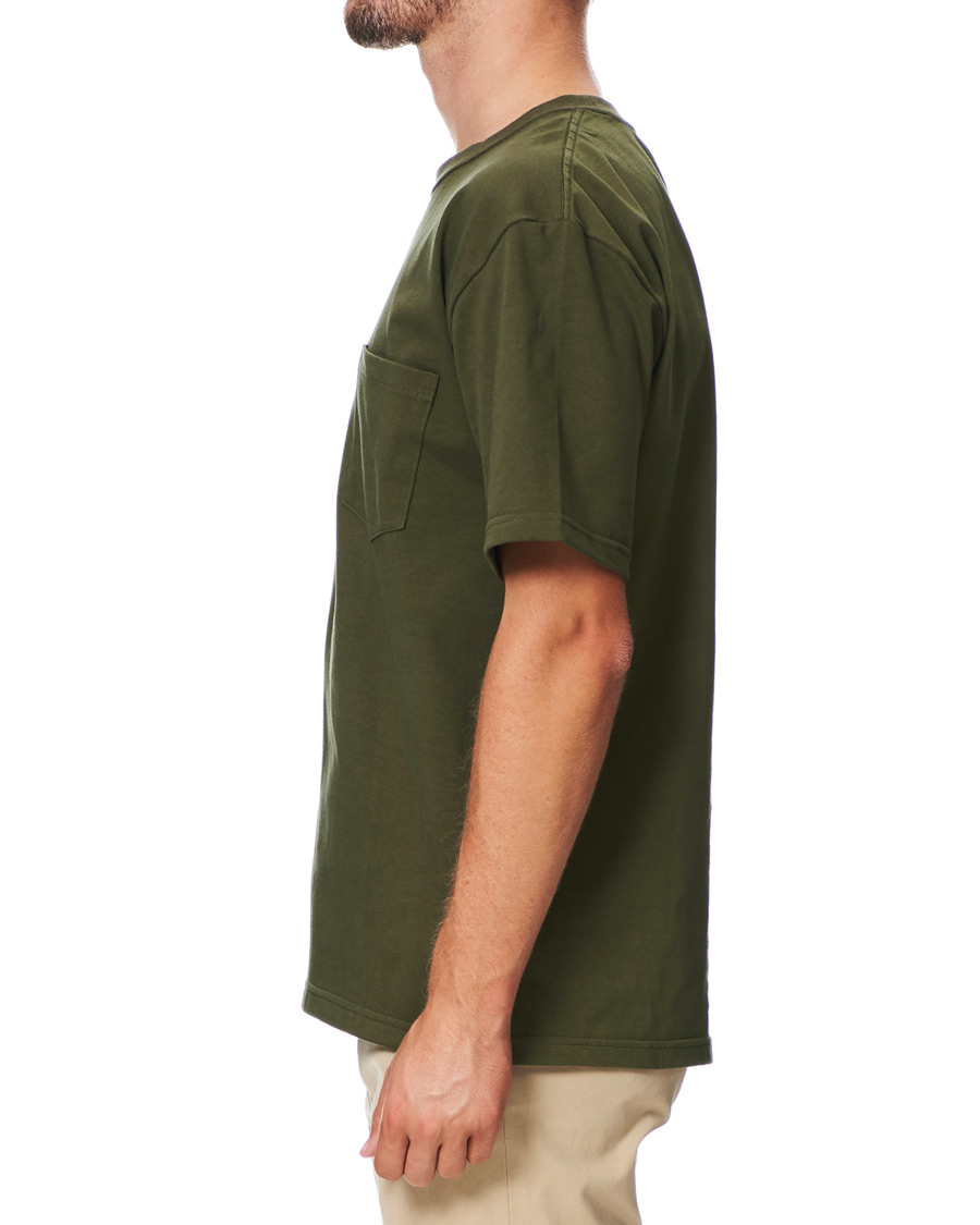 Mies | T-paidat | orSlow | Military Pocket Tee Dark Olive