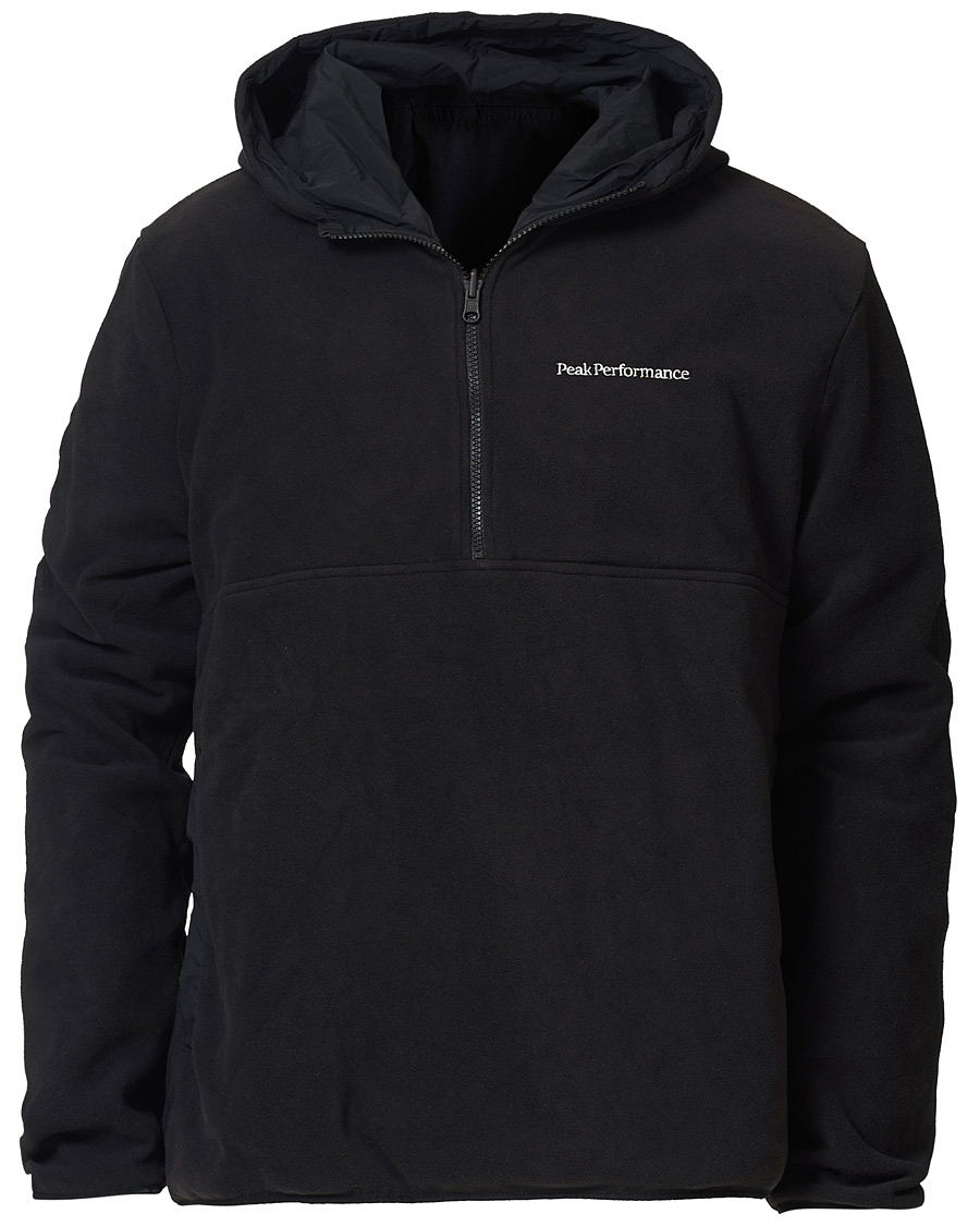 Mies | Puserot | Peak Performance | Tech Soft Fleece Reversible Half Zip Hoodie Black