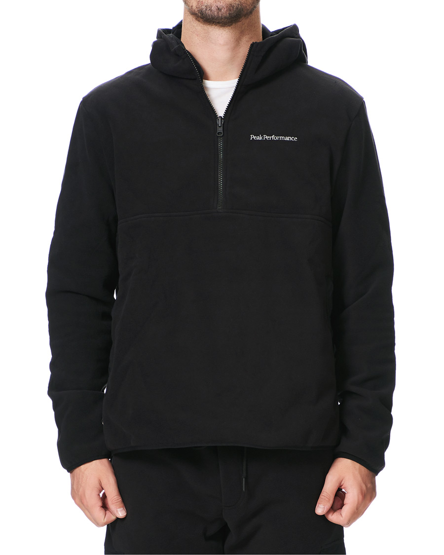 Mies | Puserot | Peak Performance | Tech Soft Fleece Reversible Half Zip Hoodie Black