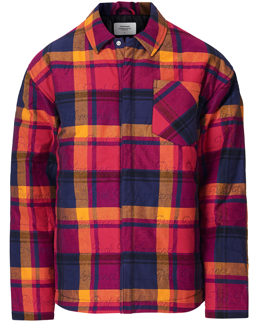 Mies | Kauluspaidat | Peak Performance | Ben Gorham Flannel Liner Overshirt Power Pink