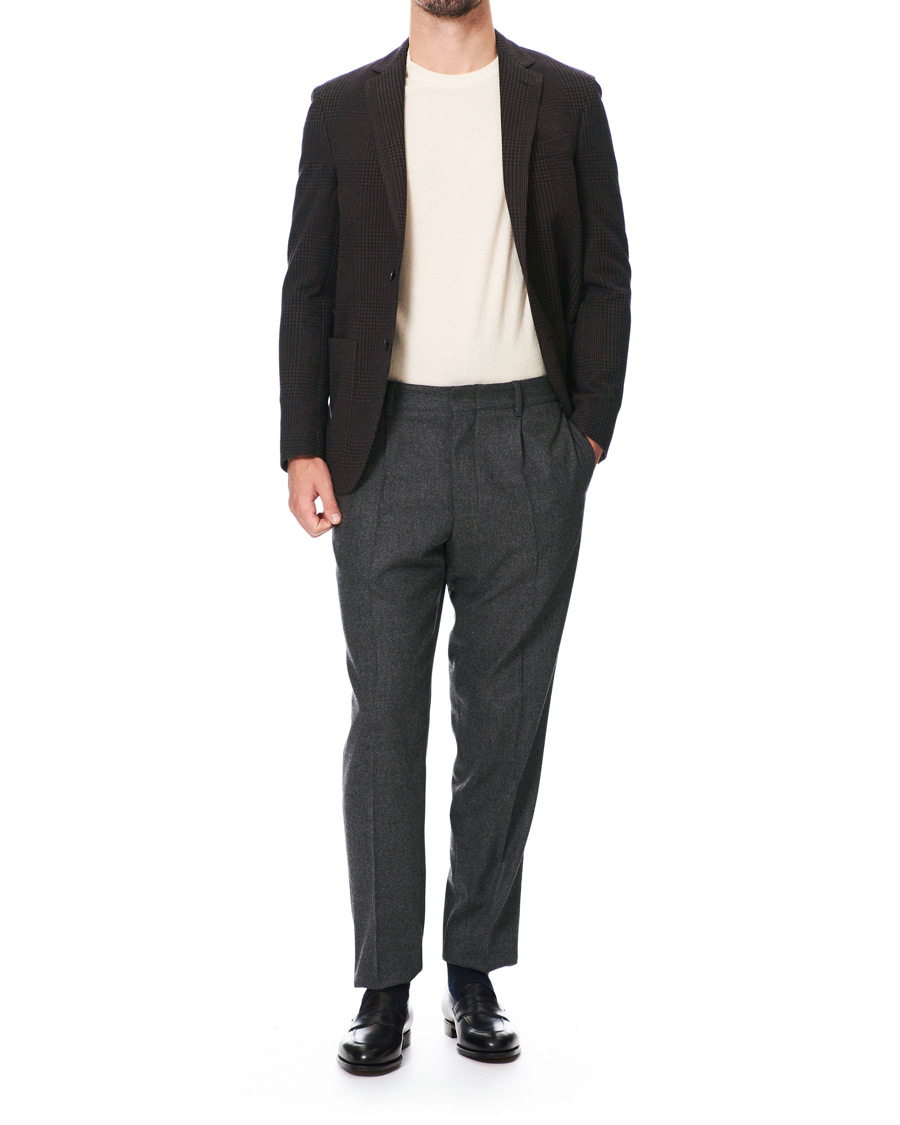 Mies | Pikkutakit | The Gigi | Degas Wool Blend Check Blazer Dark Brown