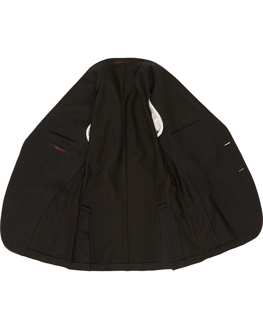 Mies | Pikkutakit | The Gigi | Degas Wool Blend Check Blazer Dark Brown