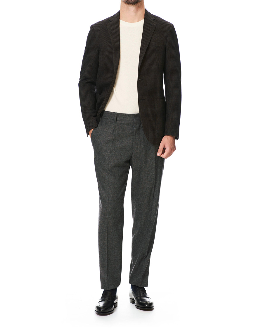 Mies | Housut | The Gigi | Tonga Stretch Flannel Trousers Grey Melange