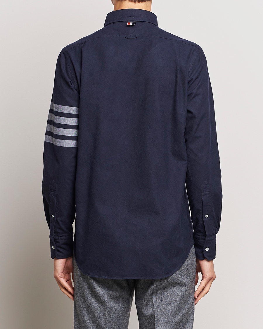 Mies | Kauluspaidat | Thom Browne | 4 Bar Flannel Shirt Navy