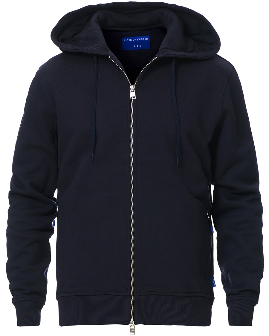 Mies | Puserot | Tiger of Sweden | Movement Namir Full Zip Hoodie Blue