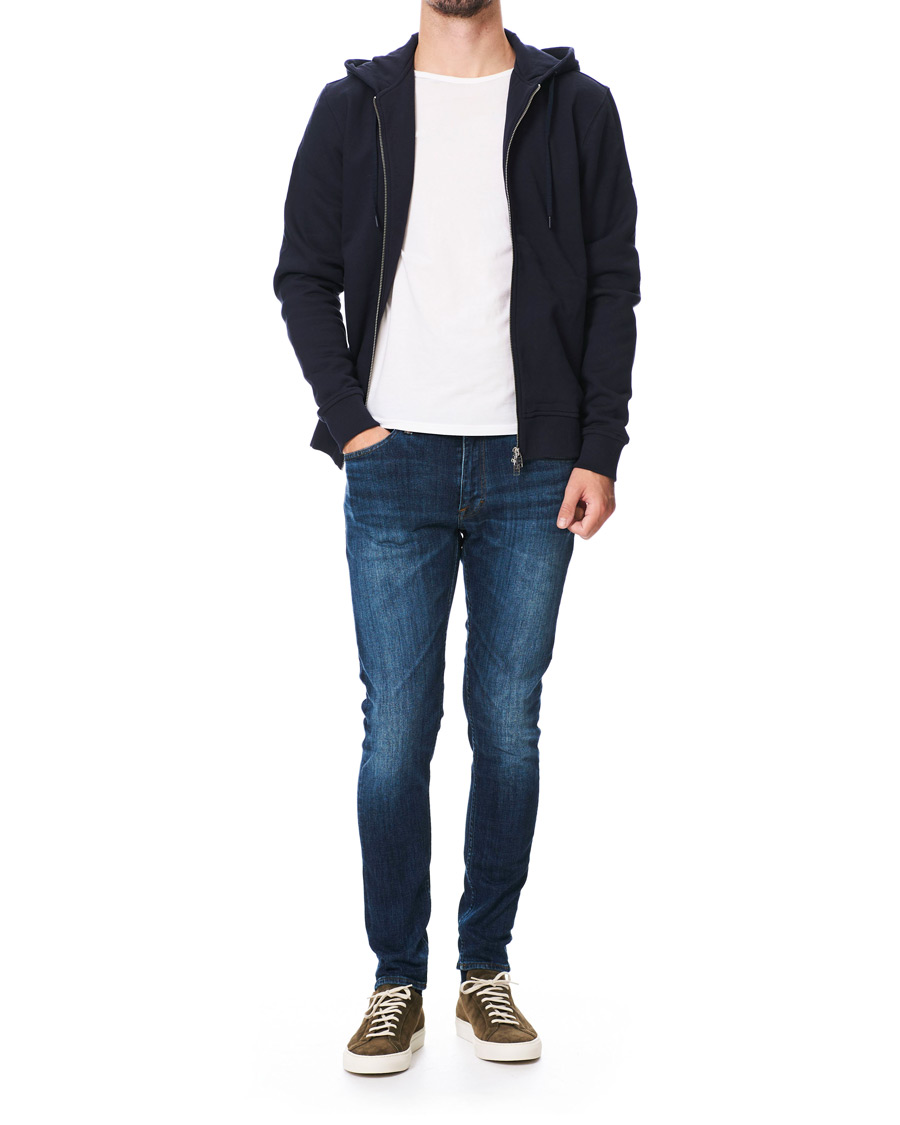 Mies | Puserot | Tiger of Sweden | Movement Namir Full Zip Hoodie Blue