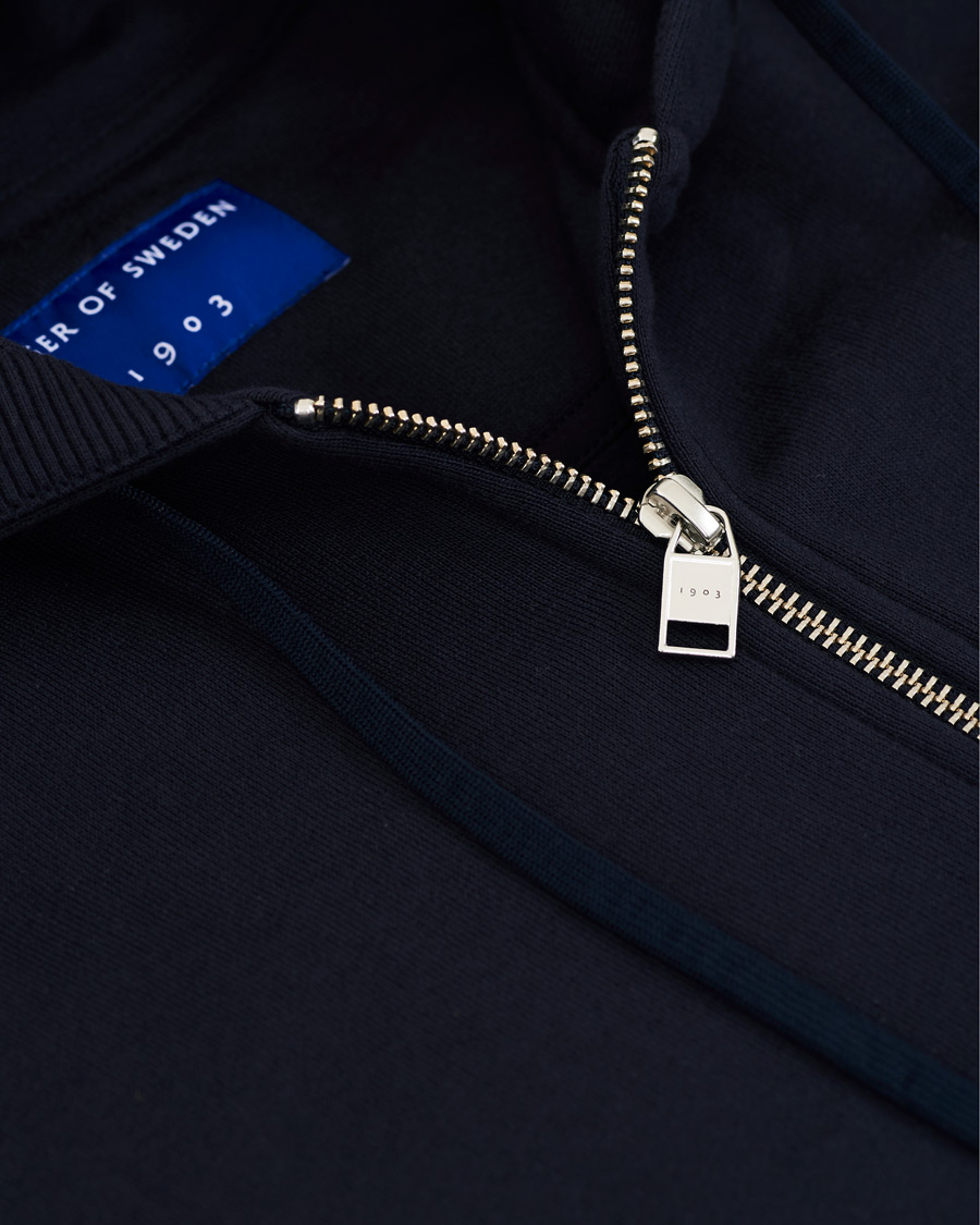 Mies | Puserot | Tiger of Sweden | Movement Namir Full Zip Hoodie Blue