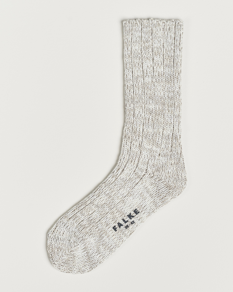 Miehet |  | Falke | Brooklyn Cotton Sock Light Grey
