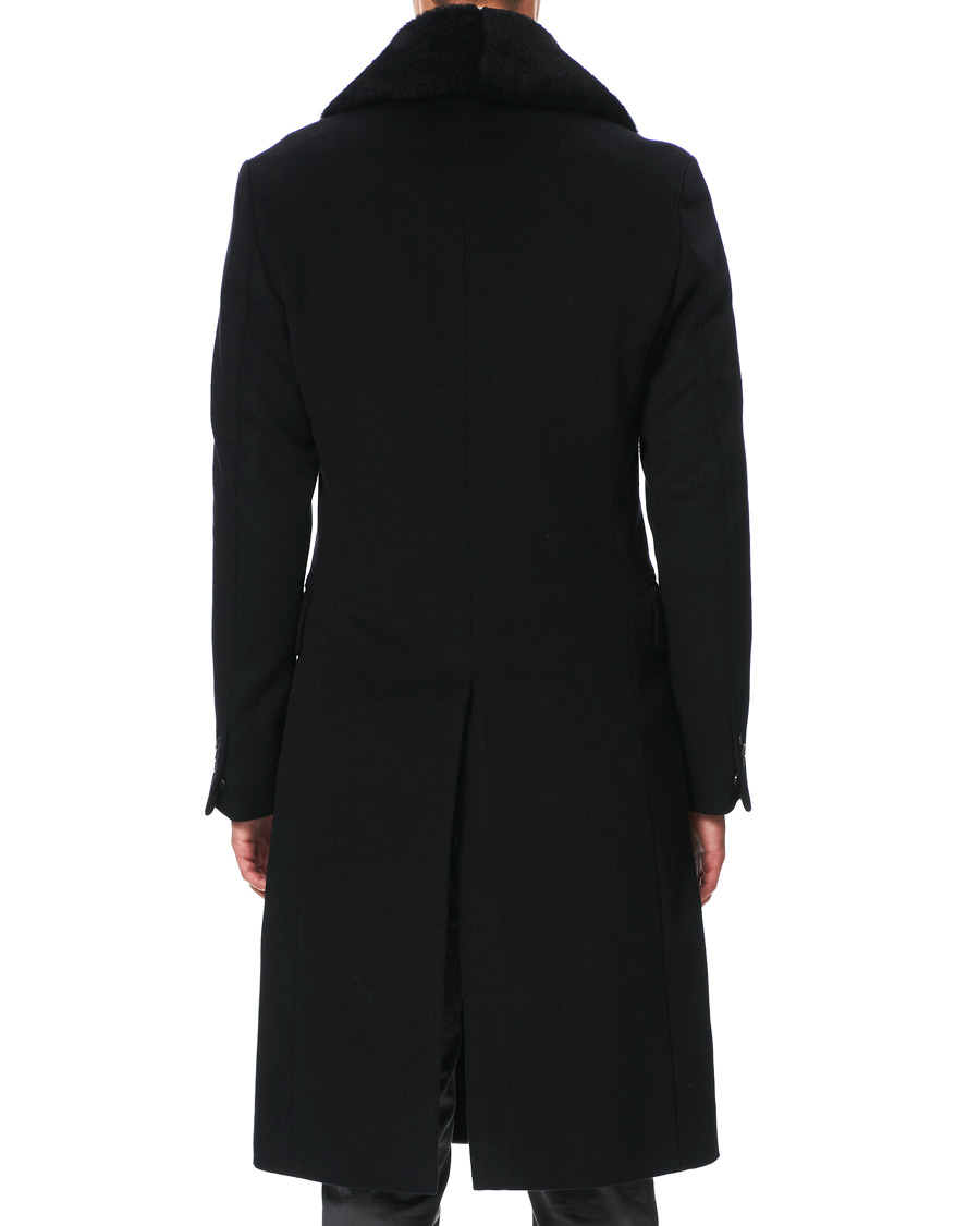Mies | Takit | Oscar Jacobson | Pekka DB Sherling Collar Coat Black