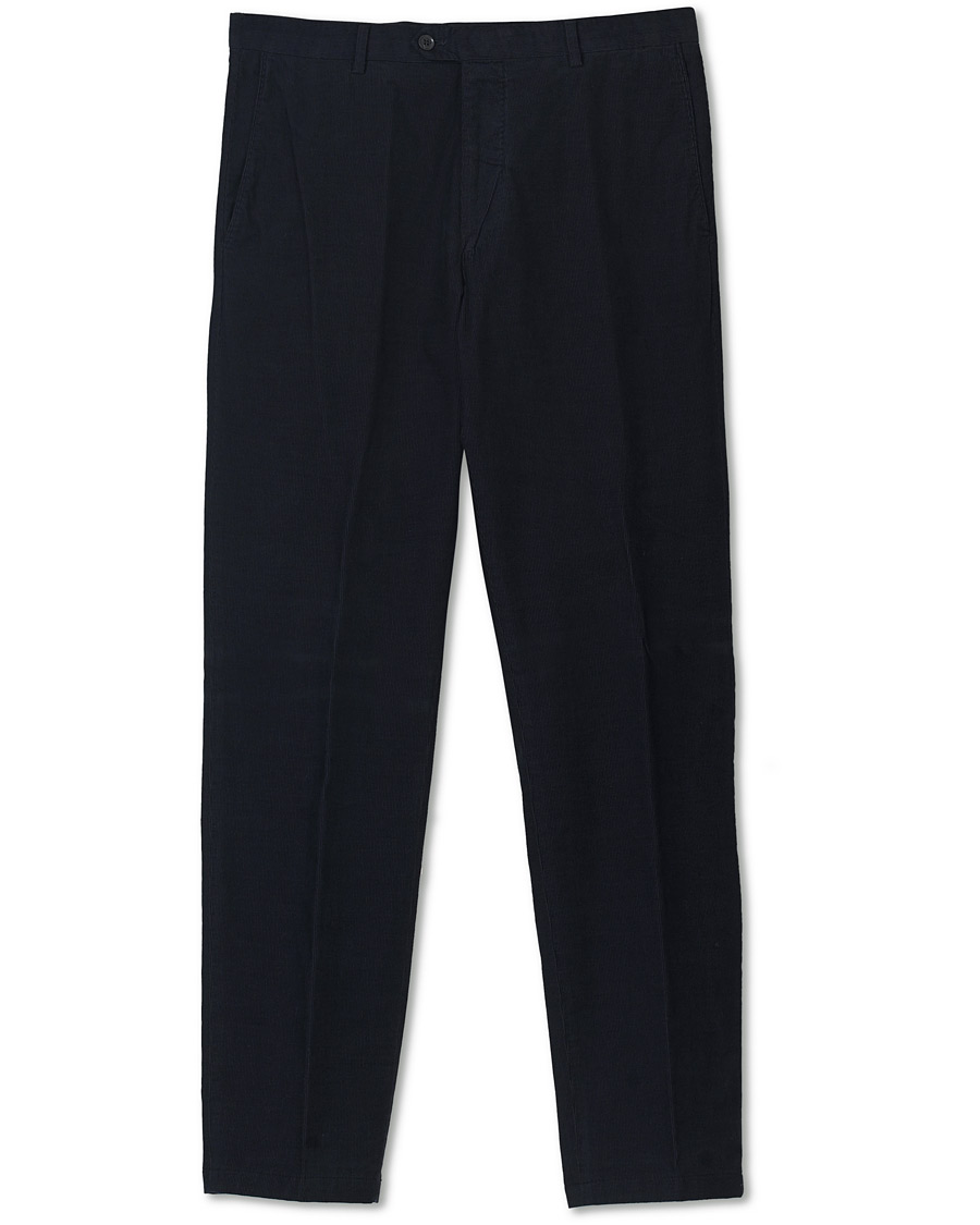 Mies | Housut | Oscar Jacobson | Denz Baby Cord Trousers Navy