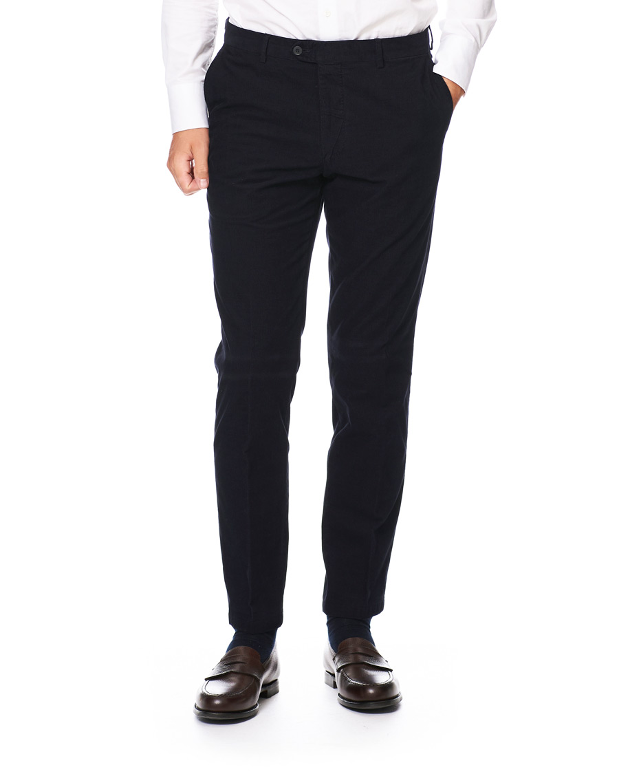Mies | Housut | Oscar Jacobson | Denz Baby Cord Trousers Navy