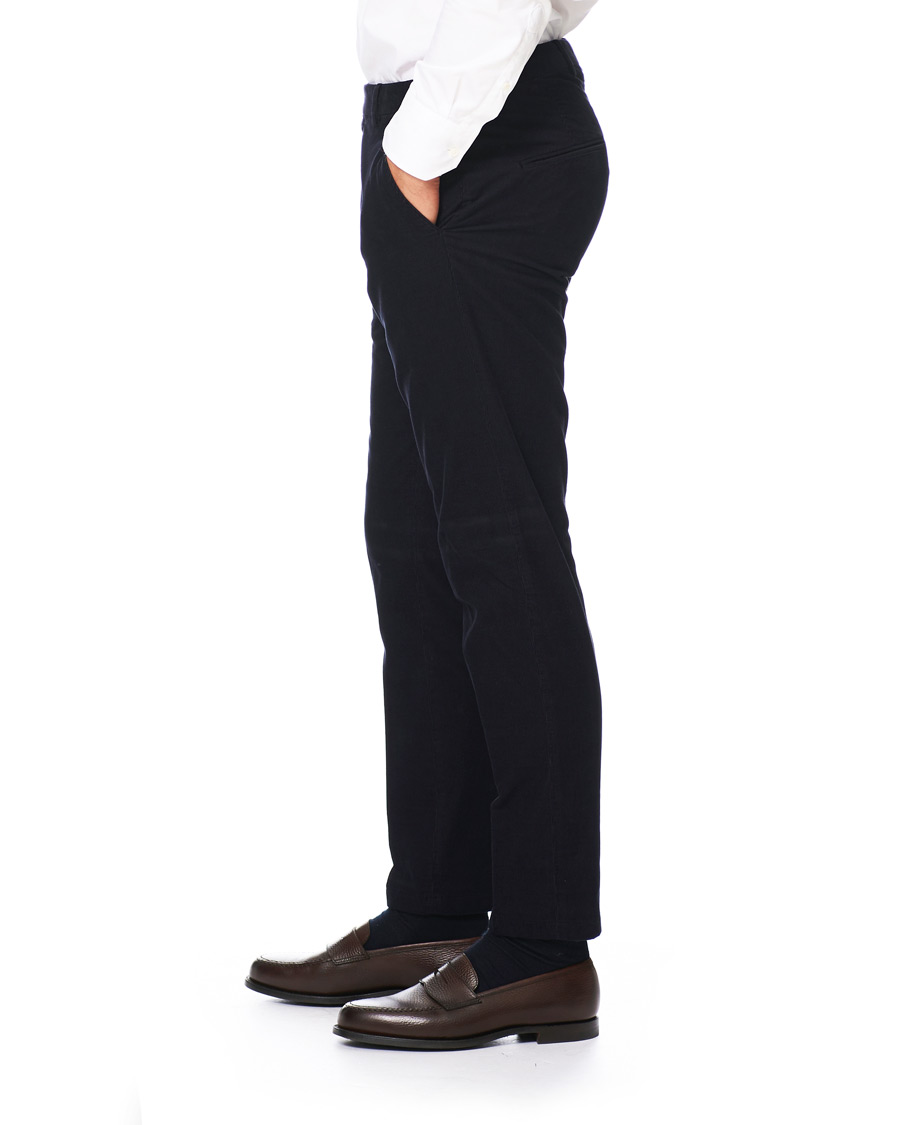 Mies | Housut | Oscar Jacobson | Denz Baby Cord Trousers Navy