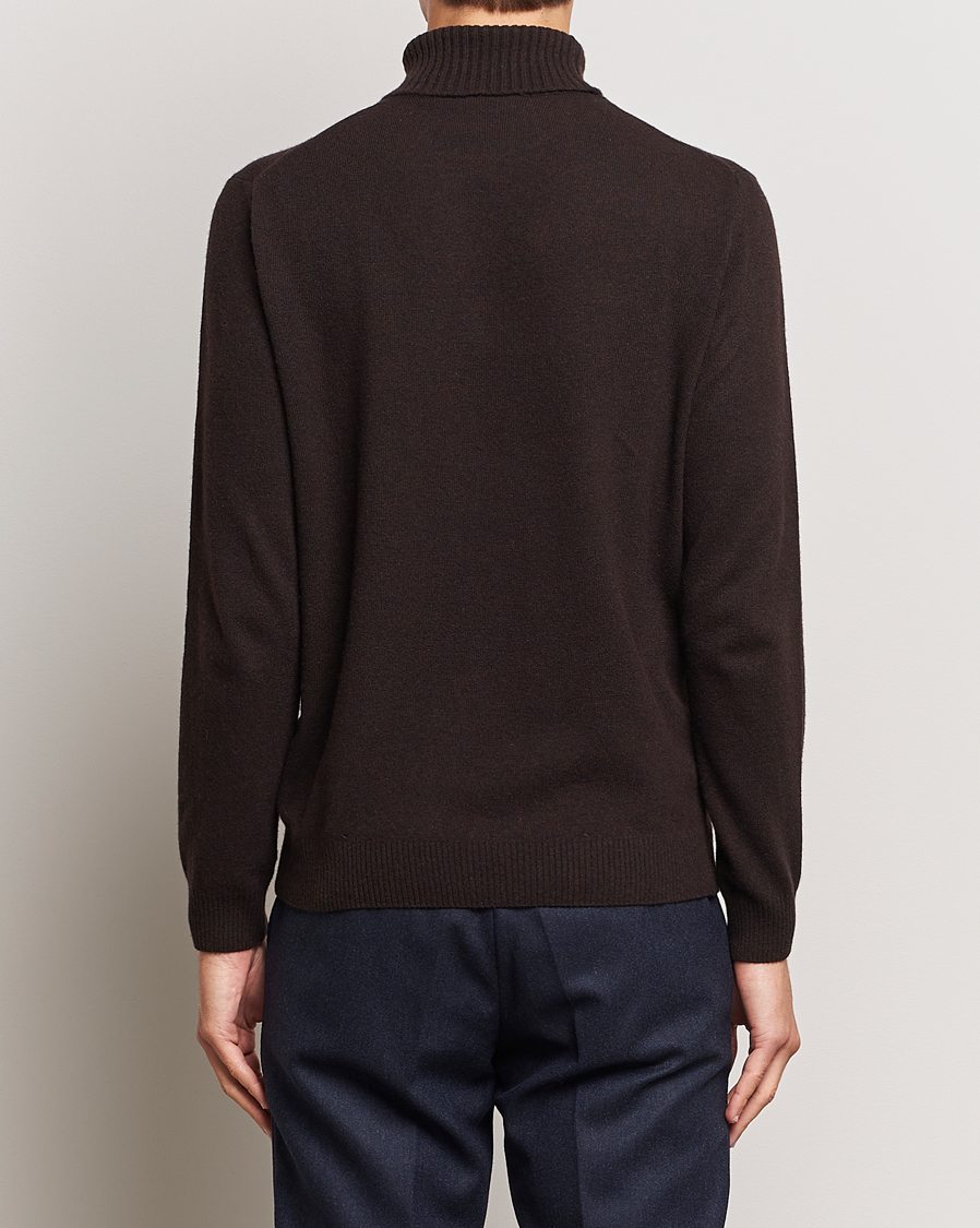 Mies | Puserot | Oscar Jacobson | Salim Wool/Cashmere Rollneck Brown
