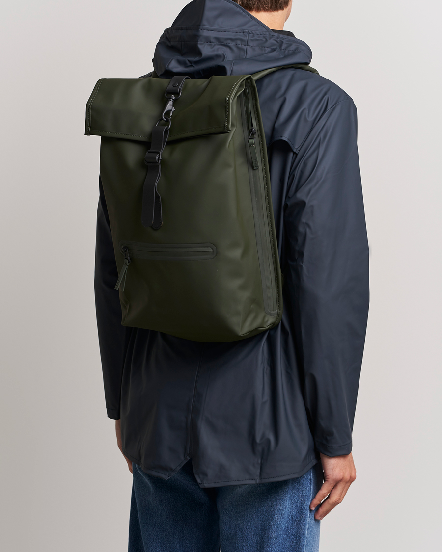 Mies | RAINS Rolltop Rucksack Green | RAINS | Rolltop Rucksack Green