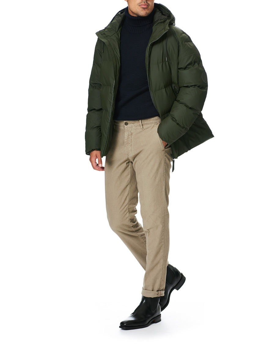 Mies |  | RAINS | Waterproof Puffer Hooded Jacket Green