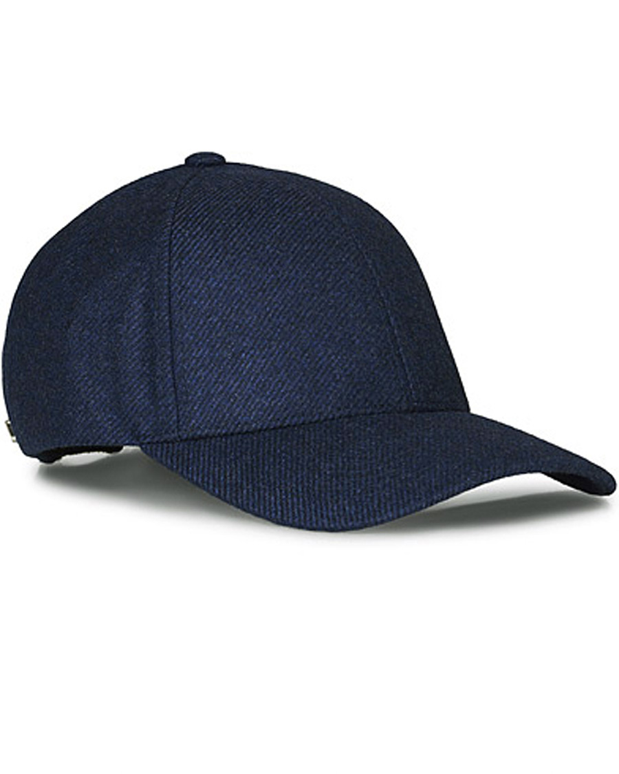Mies | Varsity Headwear Loro Piana Cashmere Baseball Cap Navy | Varsity Headwear | Loro Piana Cashmere Baseball Cap Navy