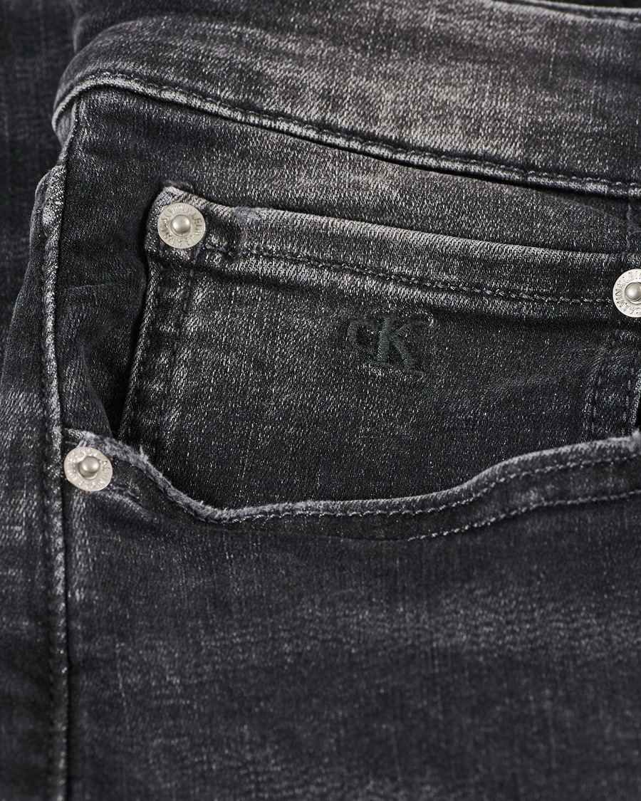 Mies | Farkut | Calvin Klein Jeans | Slim Tapered Stretch Jeans Dark Grey